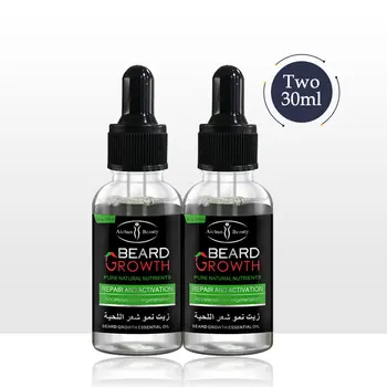 

Natural Accelerate Beard Growth Oil Anti Hair Loss Men Beard Growth Beard Grow Stimulator Facial Hair Grower 2pcs Moustache