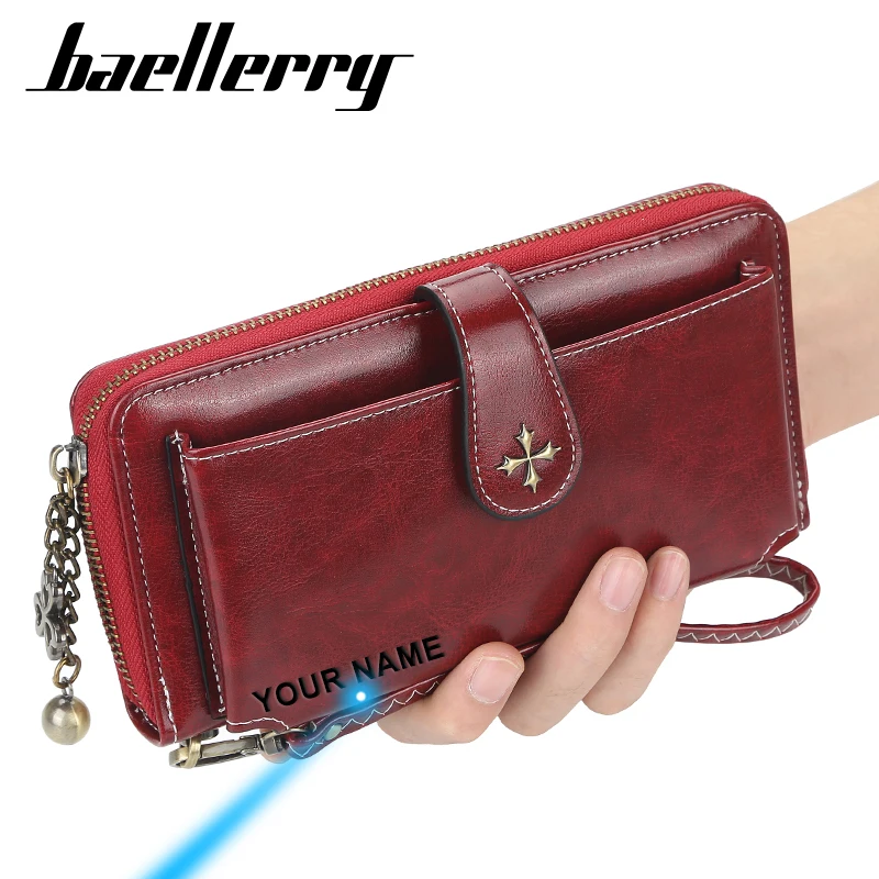 Female Purse Long Wallet Luxury Women Baellerry Clutch Slim-Phone And Red Housekeeper