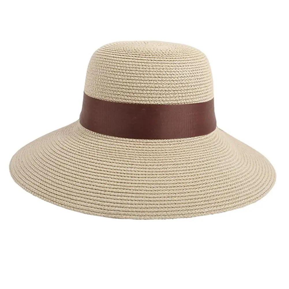 Соломенная шляпа с мягкими полями для детей и взрослых простая пляжная шапка от