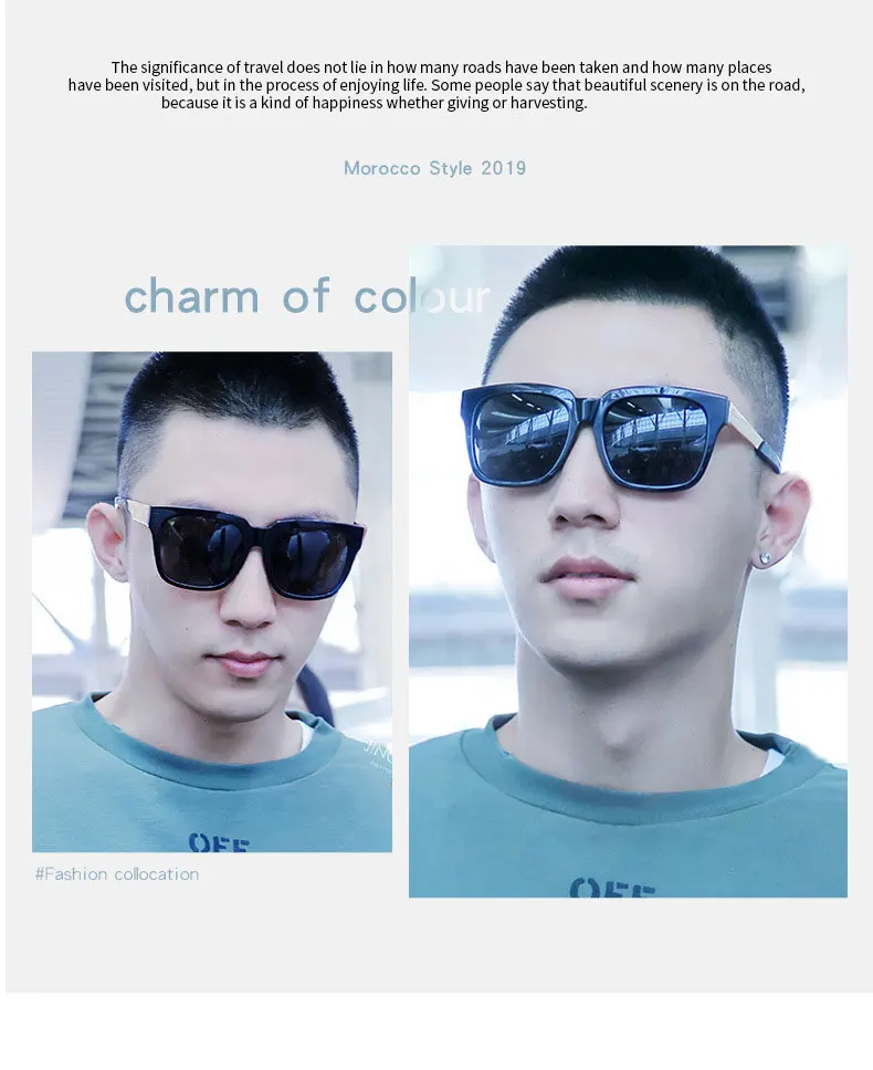 2020 Mens New Fashion Tide Sunglasses Polarized Driving Glasses Square UV400 Protection Eye Cycling Travelling