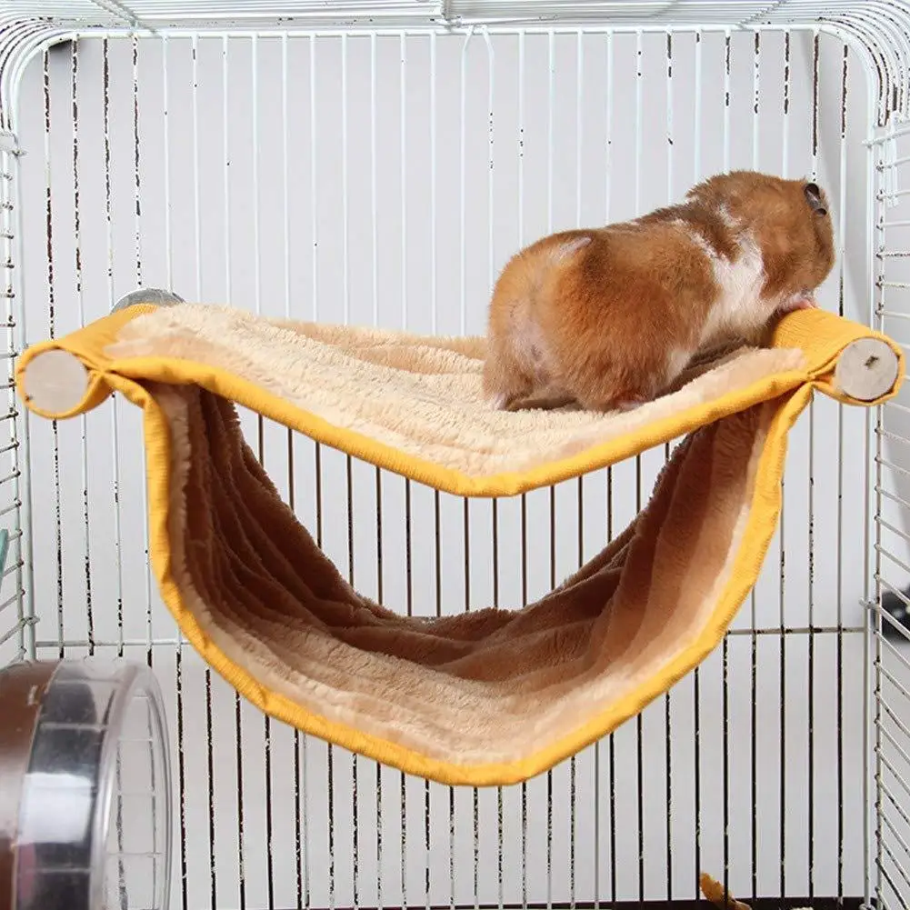 

Pet Birds Hamster Hanging House Small Animals Squirrel Velvet Hammock Beds Double Layer Rat Squirrel Warm House
