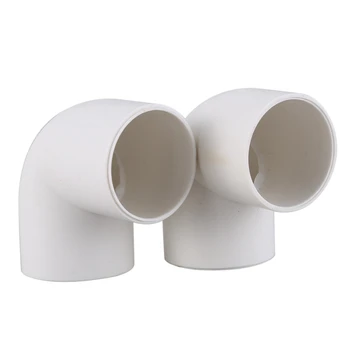 

2 PCS Elbow White PVC 32mm Inner Diameter Wire Pipe Connector
