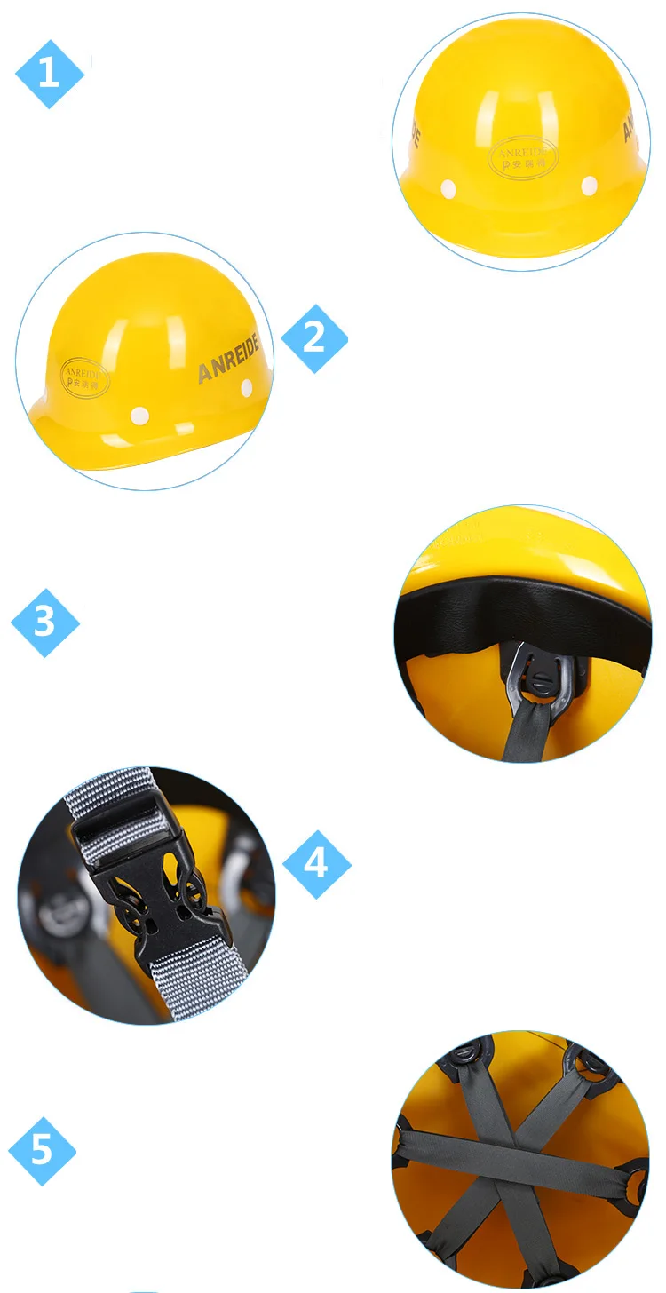 Прочный защитный шлем из стеклопластика с высокой термоизоляцией и устойчивостью к коррозии для рабочих высокопрочных строительных работ
