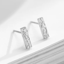 EManco 316L серьги-гвоздики из нержавеющей стали для женщин прямоугольные маленькие серьги-гвоздики серьги в Корейском стиле модные ювелирные изделия