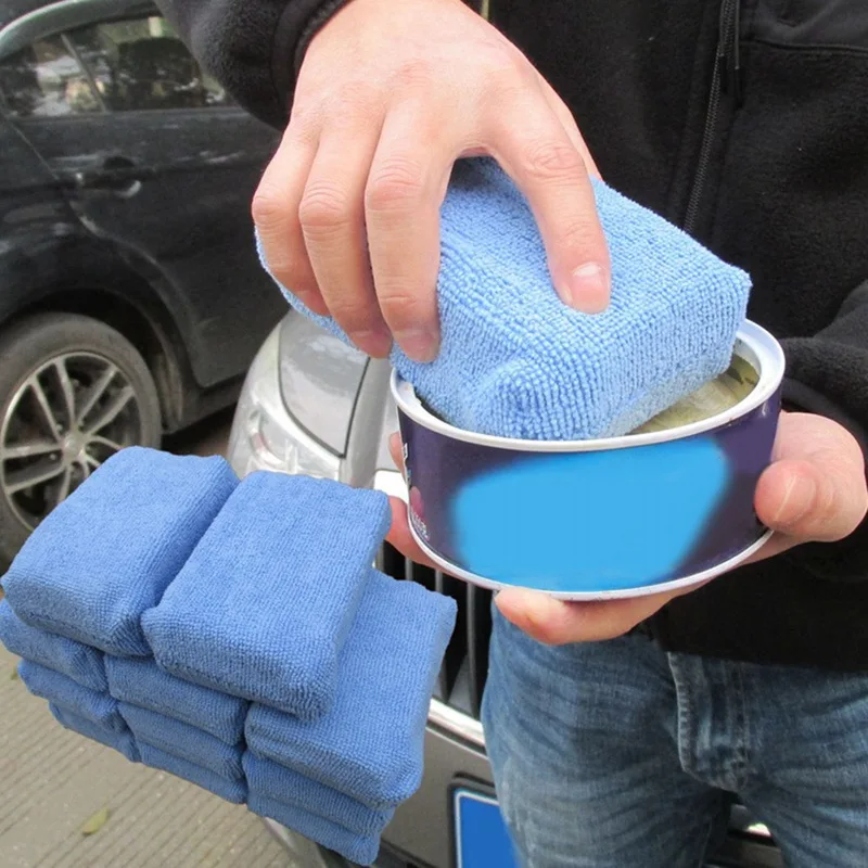 

5 Pcs Car Auto Body Exterior Care Waxing Polish Microfiber Foam Sponge Applicator Detailing Wash Cleaning Sponge Pads