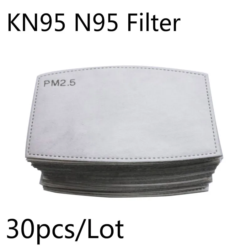 

30pcs/Lot Carbon Mask Filter N95 KN95 masker Dust-proof Square Arc Activated PM2.5 Anti Dust Mask Filter Protection Dropshipping