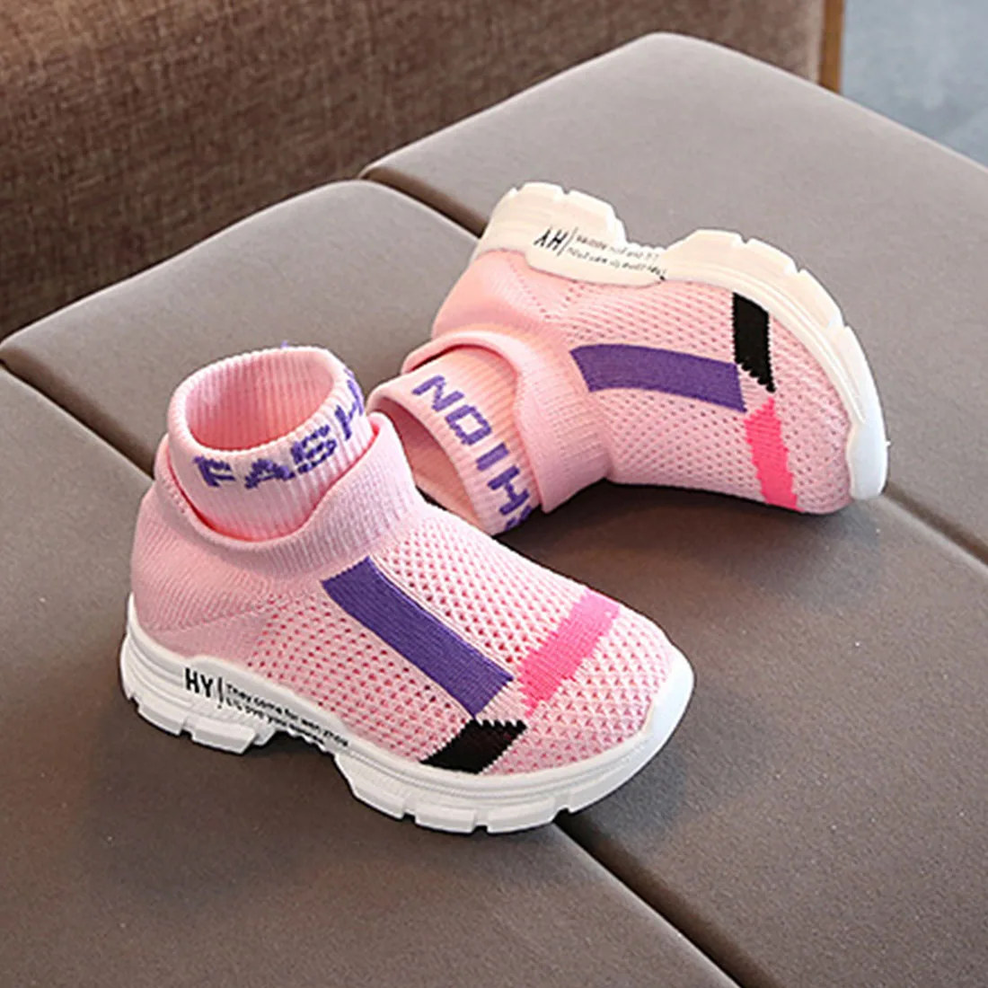 Baby Shoes Toddler Sneakers Breathable Soft Soled Casual Shoes Stretch Mesh Sport Run Sneakers Shoes