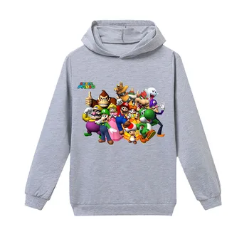 

Super Mario Children Tops Kids Sweatshirt Clothes Hoodies Baby Clothing Fashion Long Sleeve Boys T Shirt Girls Bros Game Cartoon