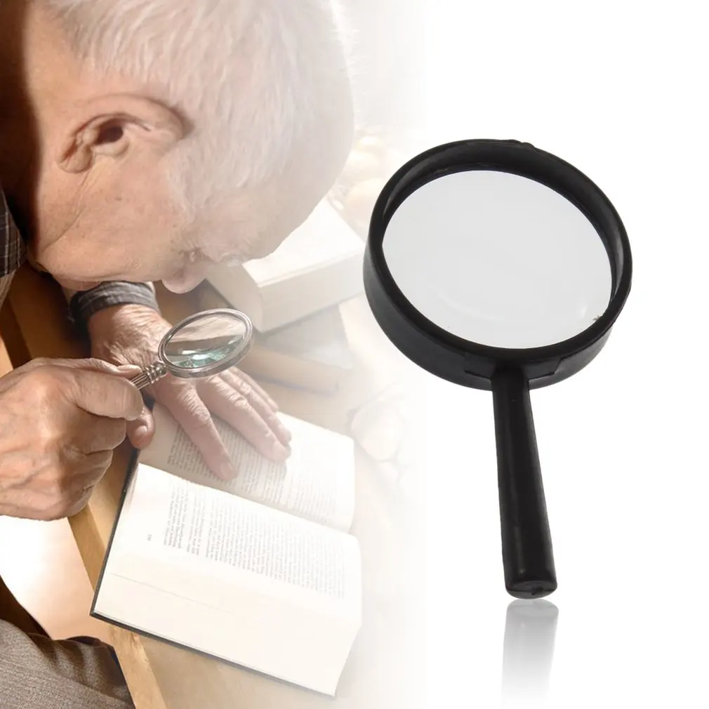

Top Handheld Reading 5X Magnifier Hand Held Magnifying acrylic 25mm Mini Pocket Magnifying Glass Lens Reading Microscope