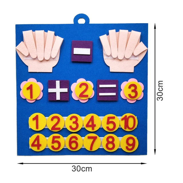 Felt Montessori Math Toy Children Finger Numbers Toys Kids Early Educational Toys Toddlers Intelligence Development 30