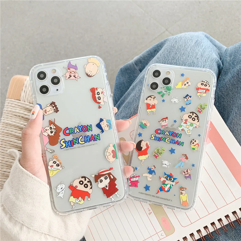 Японское аниме мультфильм мягкий ТПУ чехол Crayon Shin chan милый симпатичный для
