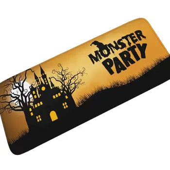 

Halloween Home Decor Party Area Rug Ancient Castle Witch Rugs Flannel Memory Foam Bath Room Mat Bedside Kitchen Long Carpets