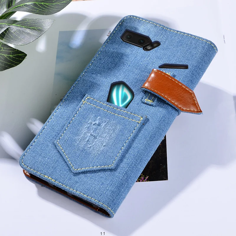 Кожаные ковбойские чехлы с откидной крышкой для Asus Rog Phone II 2, чехол 6,5" с отделением для карт, чехол-кошелек для Asus ZS660KL, чехол Hoesje Funda