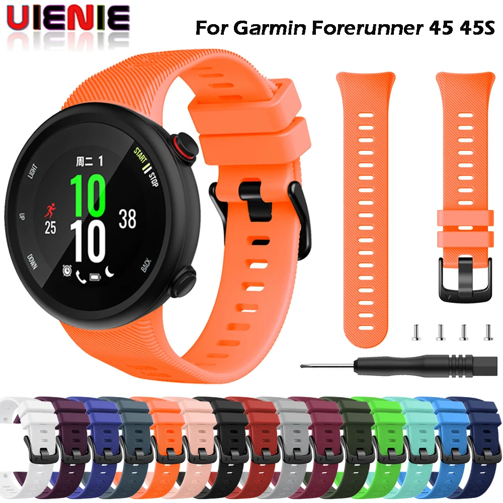 Спортивный силиконовый сменный ремешок для Garmin forerunner 45 45 S, аксессуары для умных часов forerunner 45 45 S, чехлы для часов