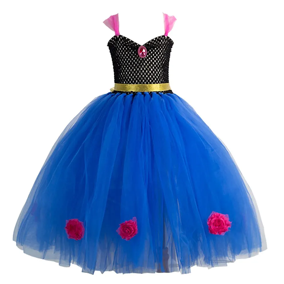 Anna Dress 01 Платье-пачка VOGUEON Toy Story для девочек на день рождения, Детский карнавальный костюм Эльзы, Анны, Софии, Рапунцель, Моаны, Елены, Outift - Цвет: Anna Dress 01