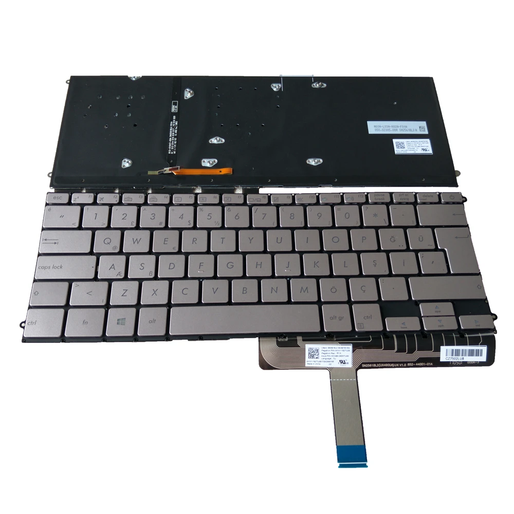Клавиатура OVY SK SW TI TR для ноутбука ASUS UX490 UX490CA UX490UA с подсветкой P/N:0KN1 1S2E226 0KNB0 D633CS00 0KN10