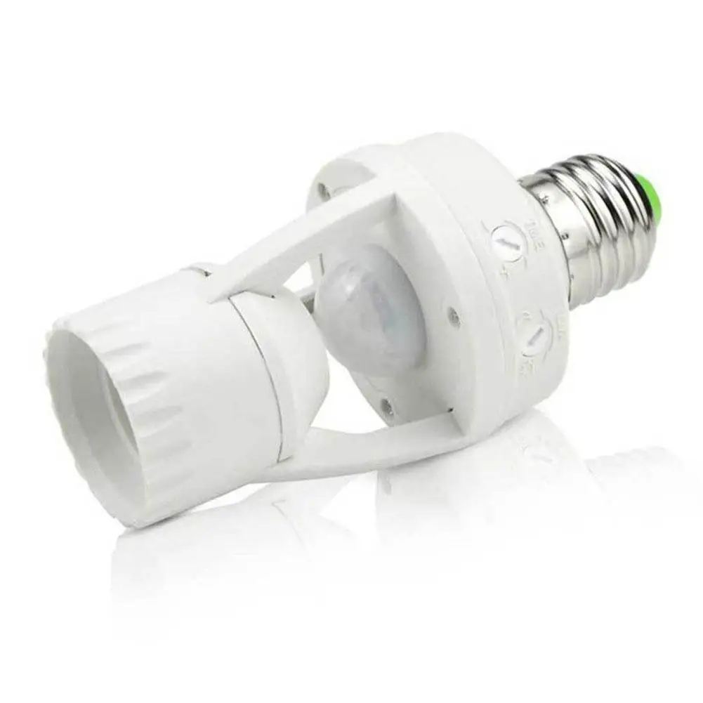 

AC 110-240V 360 Degrees PIR Induction Motion Sensor IR infrared Human E27 Plug Socket Switch Base Led Bulb light Lamp Holder