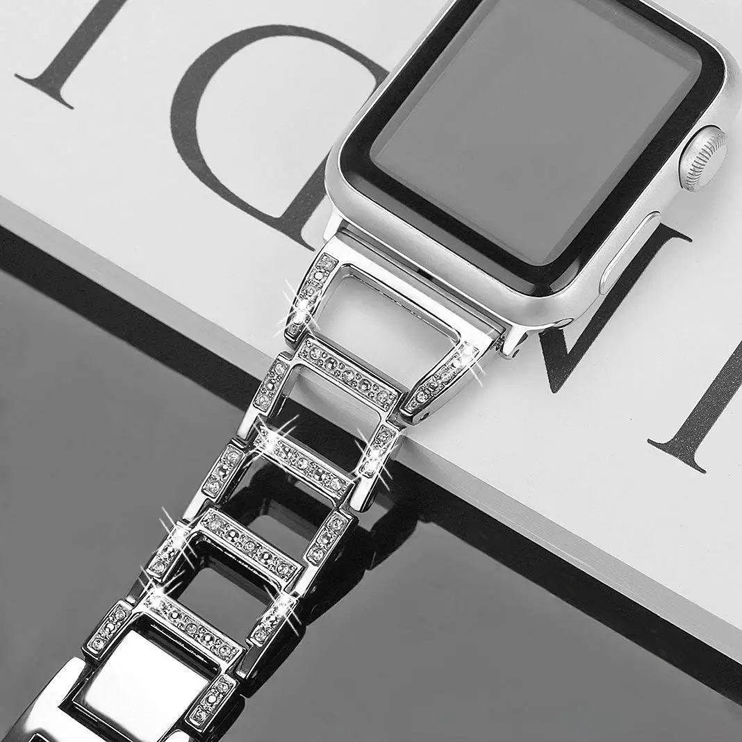 Браслет из нержавеющей стали ремешок для Apple Watch 38 мм 42 мм 40 мм 44 мм iWatch серия 5 4 3 2 ремешок Женский ремешок для часов RoseGold