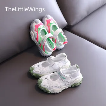 

Children's sandals 2020 new soft bottom breathable 4-15 years old boys summer sandals Fashion girls Net cloth casual sandals