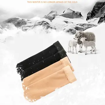 

Women Women Men Unisex Slipper Floor Long Crew Socks Nylon Winter Warmer Faux Fur Lining Plush Thickened Solid Color House Snow