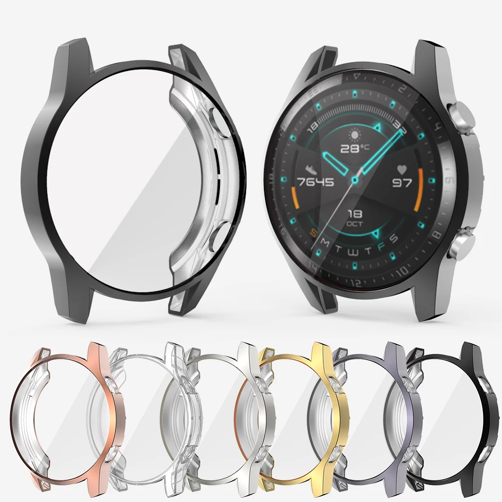 Защитный чехол из ТПУ для Huawei Watch GT 2 46 мм 42 Мягкий бампер GT2 Pro легкий тонкий Чехол