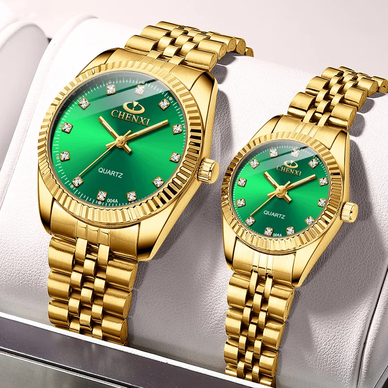 Tanio CHENXI kochanka zegarki luksusowe biznes ze stali nierdzewnej złoty