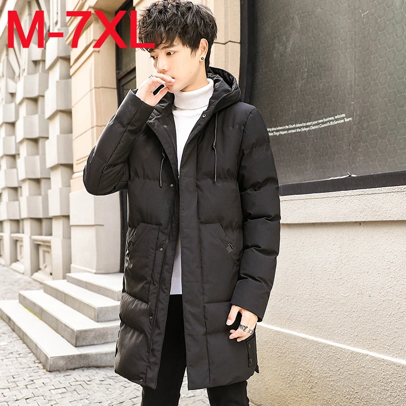 Cotton-padded men long winter coat down cotton-padded jacket plus size down and thick 2021 new winter jacket Snow ski resort