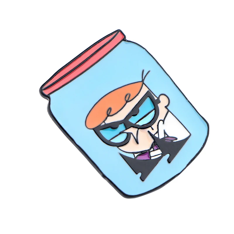 Homegaga Dexter's Lab Cool на булавке, эмалированные броши, значок для рюкзака, мультяшная Металлическая Булавка, ювелирное изделие, подарок для семьи D2474