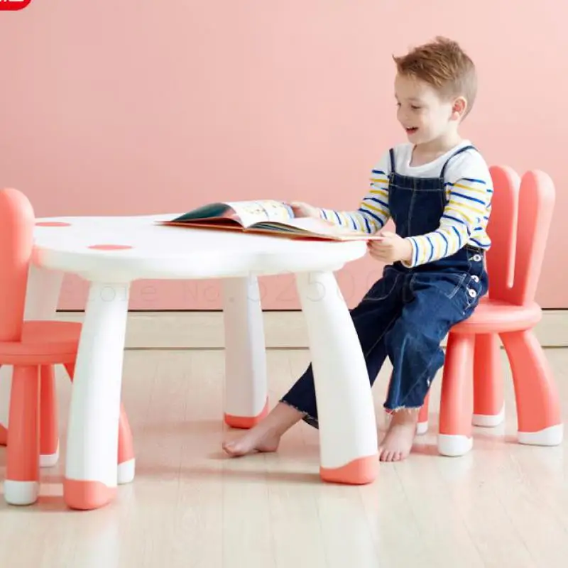 

Children's Table And Chair Suite Kindergarten Plastic Table And Chair Baby Learning Table And Toy Table