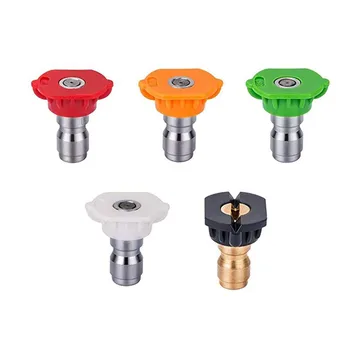 

Quick-Connect Nozzle Tool Pressure Washer Spray Nozzle Tips Multiple Degree Quick Nozzle Connect Attachment Faucet Accessories