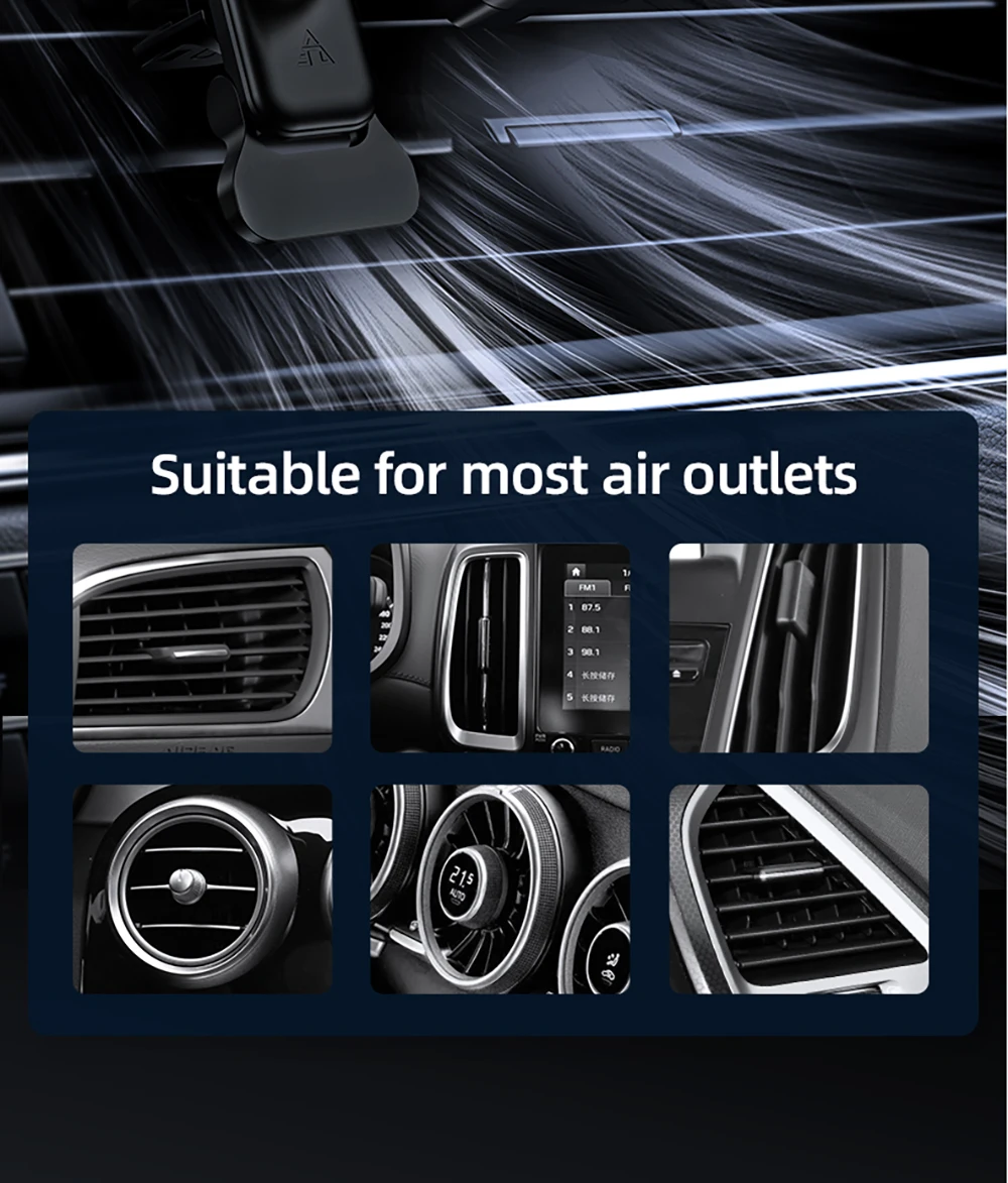Joyroom Car Phone Holder Mini Smart Electric Locking Air Vent Clip Mobile Phone Mount Bracket Stand Auto Induction for iPhone cell phone stand holder