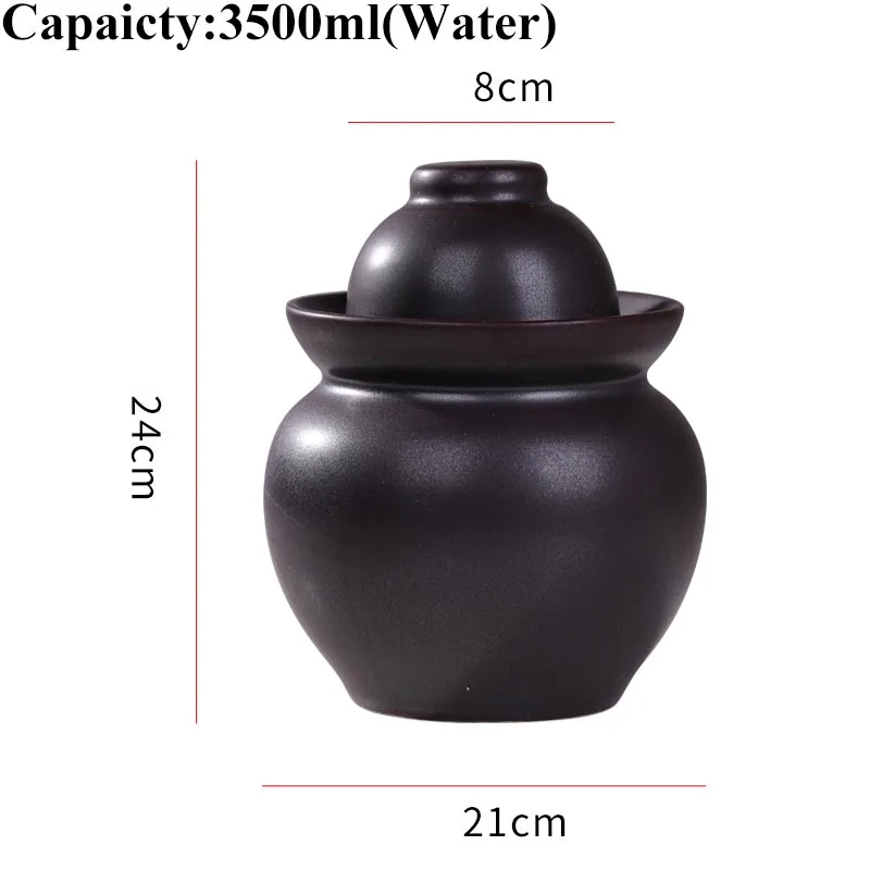 C(3500ml) Китайская керамическая банка для маринованный овощ, утолщенная керамика, маленькие банки для солений, ночные пятна, маринованный овощ, Капустная бутылка, пищевой герметичный контейнер - Цвет: C(3500ml)