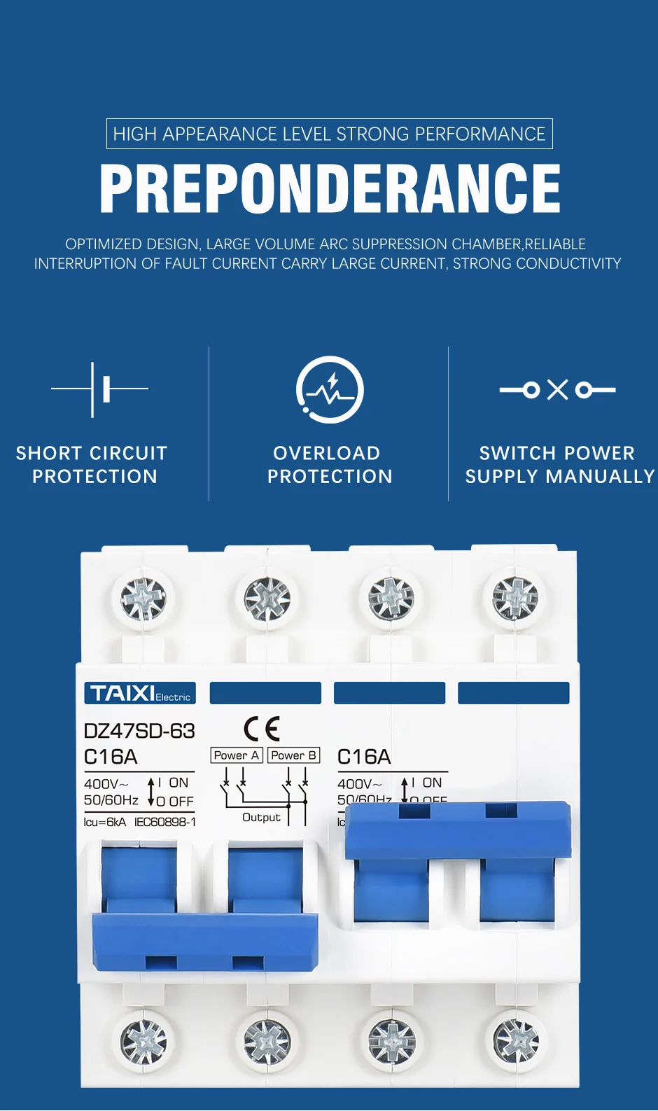 disjuntor de bloqueio energia fotovoltaica ac 220v