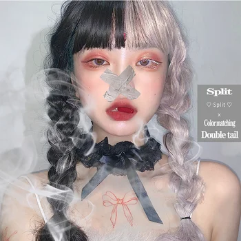 

LUPU Long Curly Braided Wigs For Women Party Halloween Cosplay Lolita Wig With Bangs Synthetic High temperature Fiber False Hair