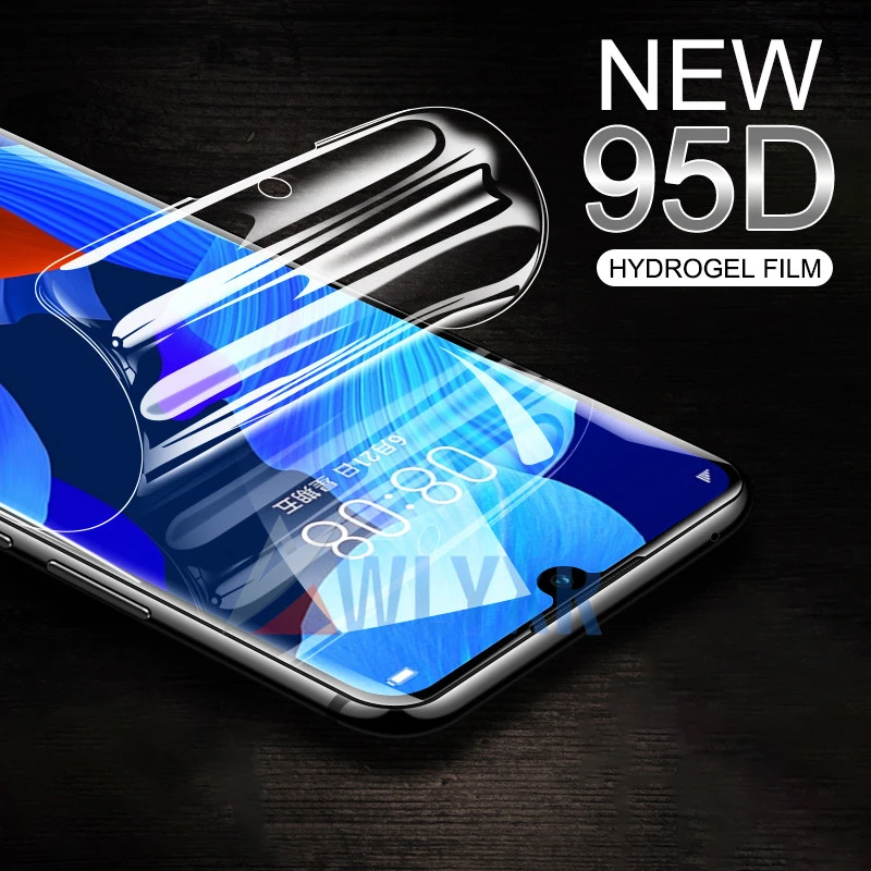 Гидрогелевая пленка 95D с полным покрытием для Huawei P30 P20 Nova 4E 3i 5 5i защитная экрана