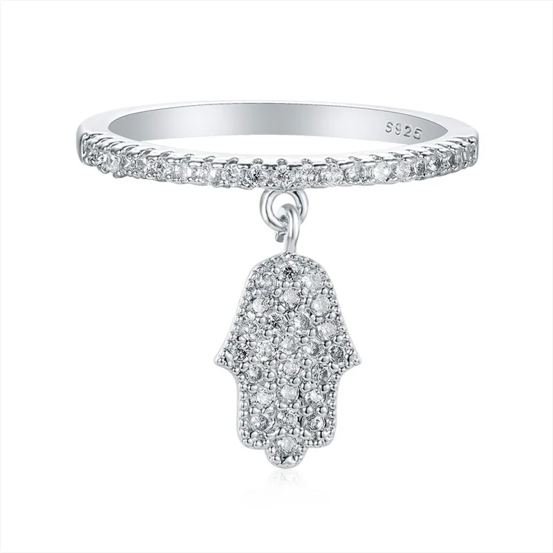 Уникальное женское маленькое циркониевое кольцо с камнем Boho 925 Серебряное Свадебное обручальное кольцо винтажное свадебное ювелирное изделие кольца для женщин - Цвет основного камня: Silver Color