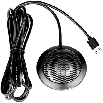 

USB Desktop Condenser Microphone 360 Degree for Windows Mac PC Laptop Video Conference Gaming Chatting 1.8m Cable Computer Mic