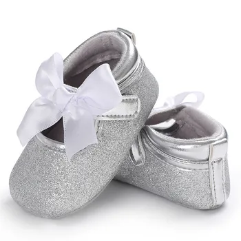 

Spring Autumn Baby Girls Causal Sequin Shoes Toddler Kids Baby Princess Bow Shoes Crib Sole Sneaker Anti-slip First Walker