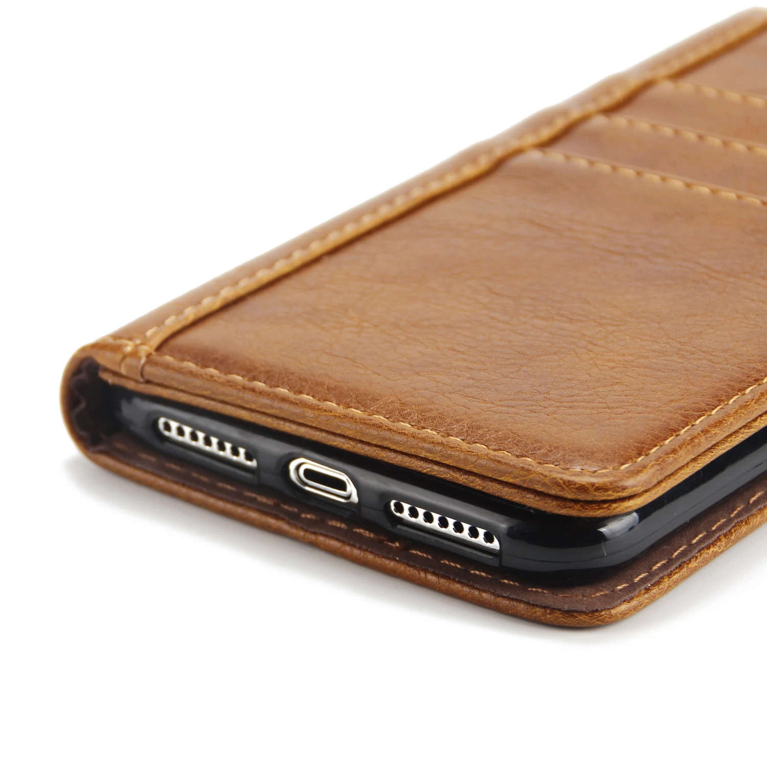 Ретро Роскошный кожаный чехол для iPhone XS Max XR X Внешний три с отделением для карт, на магните флип-бумажник подставка для iPhone 8 7 6 Plus чехол