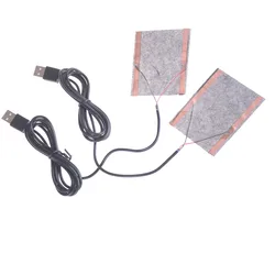2PCS/Set 5V Winter Carbon Fiber Heating Pad USB Heating Film Electric Infrared Fever Heat Mat Warm Arm Hand Waist Heated Glove