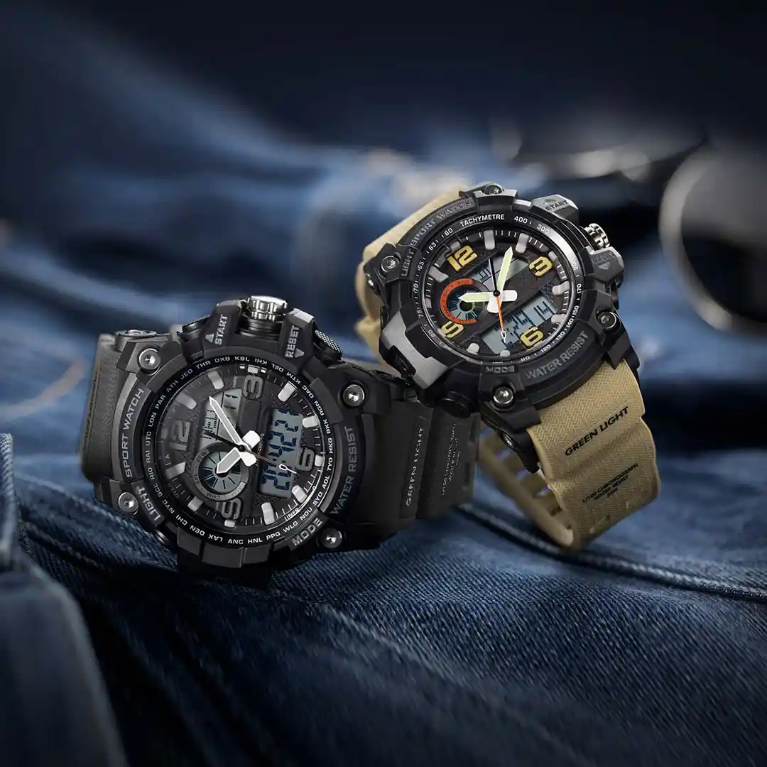 xiaomi twentyseventeen outdoor electronic sport watch dial dual time display