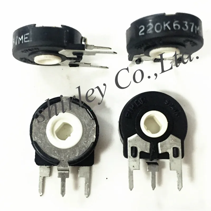 100% new Original Imported Spanish PIHER adjustable potentiometer PT15-220K vertical oval hole | Обустройство дома