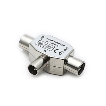 

Cable Adapter Full Metal Transmitter Receiver Line Device Tee TV Signal Assignment Antenna Distributor Converter