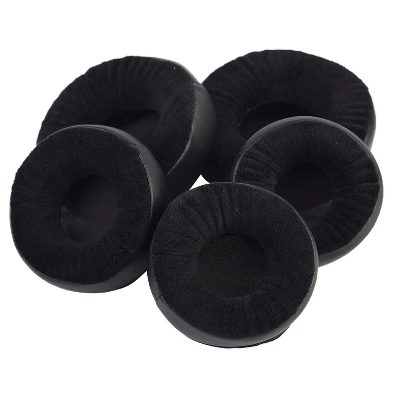 65 110mm Velour Leather Headphones Ear Pads Cushion Round Shape Thicken Headsets Cover Pads