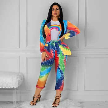 

Fashion new African national style European and American fashion colorful printed two-piece suit