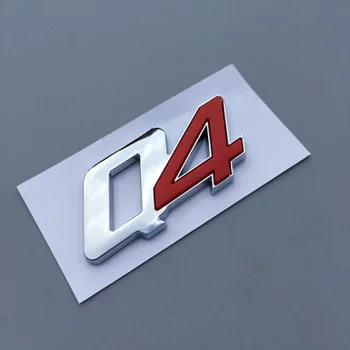 

20X ABS Emblem Decal Badge Sticker Metal Bumper Trunk Grill Q4 Chrome Red For Maserati Universal car styling