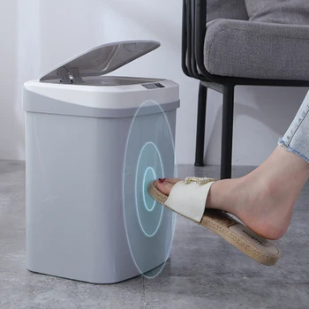 

16L Automatic Sensor Bin Odor SealPlastic Smart Trash Can Automatic Touchless Dustbin Lid Prevent Smell Overflow