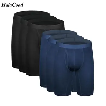 

6Pcs/lot Hot Sell Fashion Sexy Brand Cotton Mr Men's Plus Size Long Boxers Shorts Underwear Comfortable Enhance Pouch Underpants