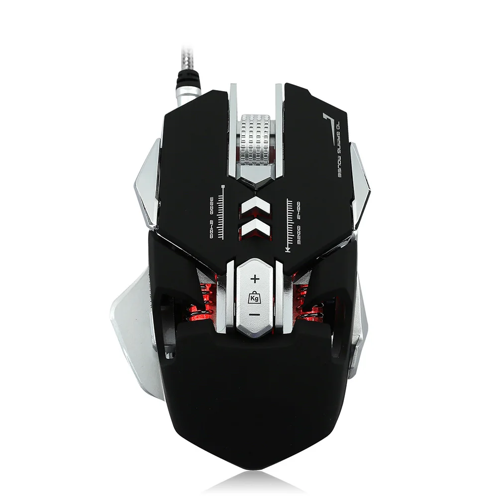 Проводная RGB игровая Мышь 7/9/11 программируемых кнопок пригодятся для 3200 Точек на дюйм регулируемый оптическая Мышь эргономичный Мышь с кнопка для стрельбы - Цвет: X300 7 Buttons