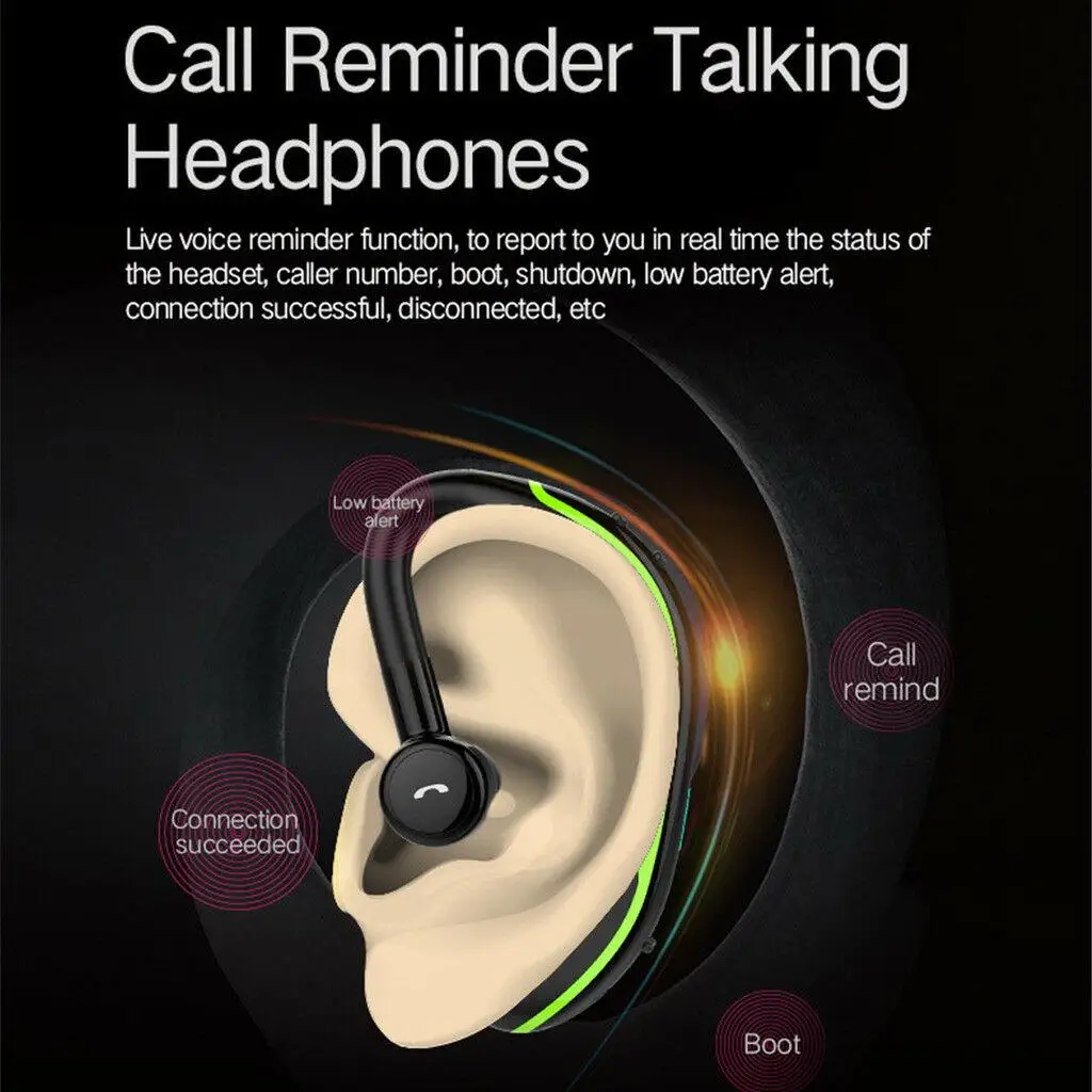 Wireless Bluetooth Sport Headset Driving Earphone Noise Cancelling for Android iPhone Samsung Galaxy Xiaomi Huawei P40 P30